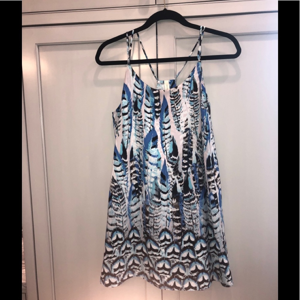 Feather printed dress